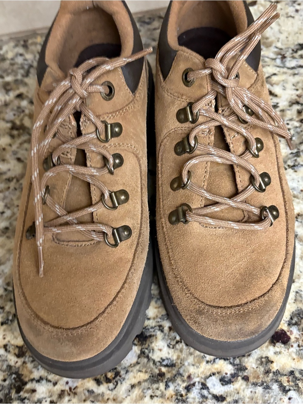 Skechers Men's Suede Hiking-Style Shoes in Tan Brown